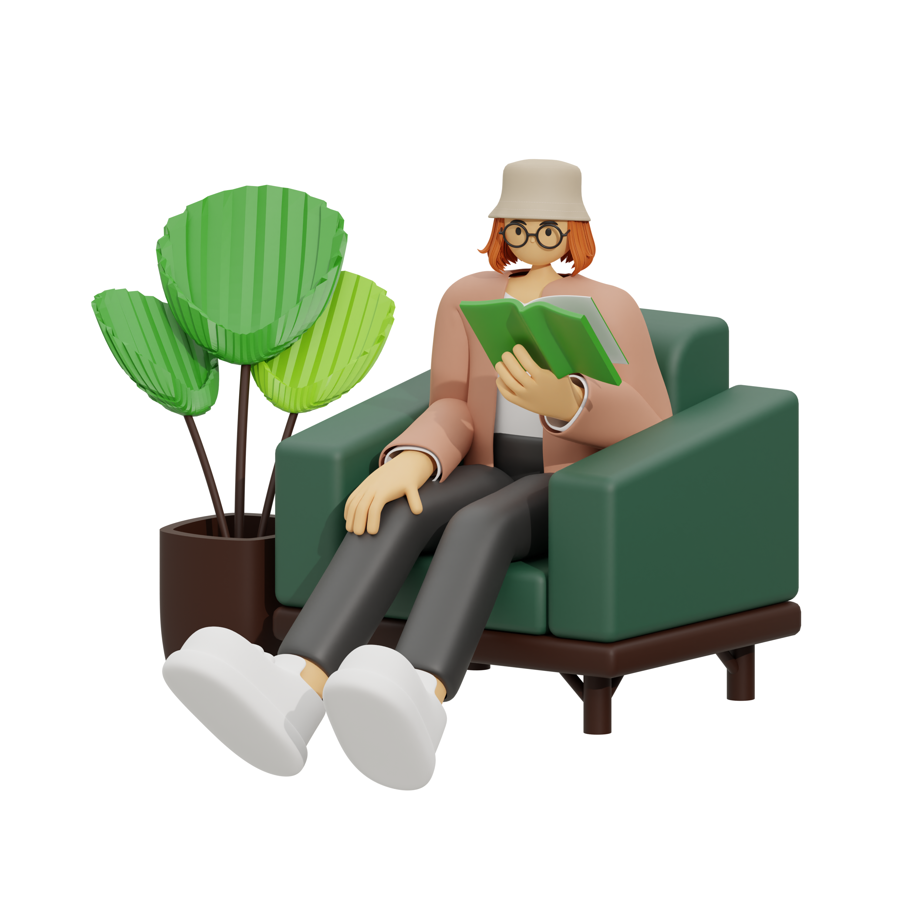 vecteezy_3d-illustration-sitting-in-the-sofa-with-reading-book_20946426_528